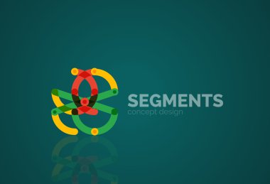 Vektör anahat en az soyut geometrik logosu