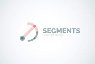 Vektör anahat en az soyut geometrik logosu