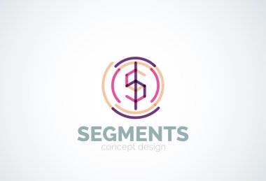 Vektör anahat en az soyut geometrik logosu