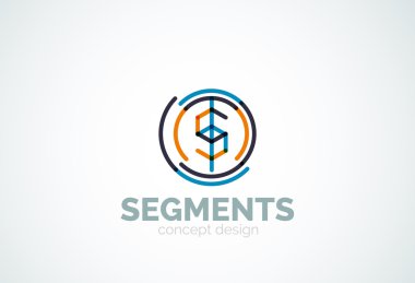 Vektör anahat en az soyut geometrik logosu
