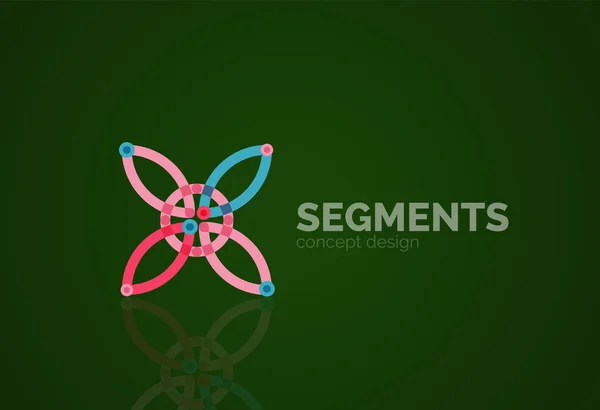 Esquema vectorial logo geométrico abstracto mínimo — Archivo Imágenes Vectoriales