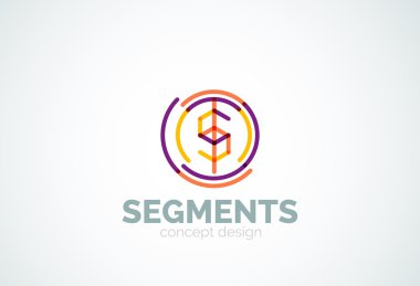 Vektör anahat en az soyut geometrik logosu
