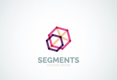 Vektör anahat en az soyut geometrik logosu