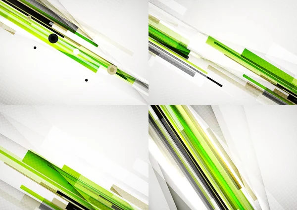 直線デザインの抽象的な背景のセット — ストックベクタ