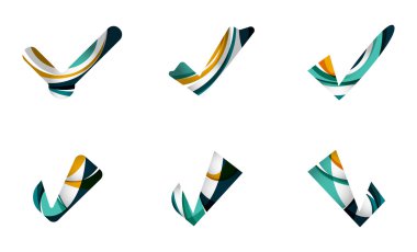 Dizi soyut Tamam ve kene simgeler, iş logo kavramları, temiz modern geometrik tasarım