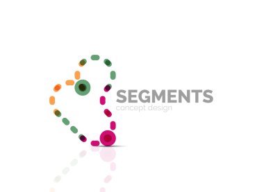 Vektör anahat en az soyut geometrik logosu