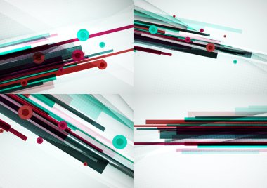 Set of colorful abstract backgrounds clipart