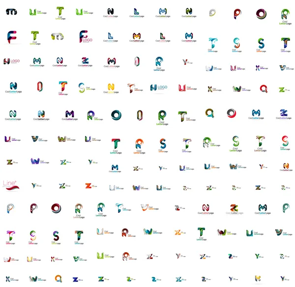 Mega serie di lettere loghi — Vettoriale Stock