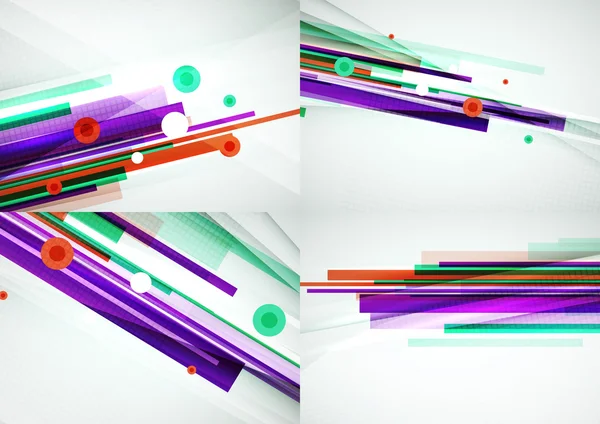 Set kleurrijke abstracte achtergronden — Stockvector