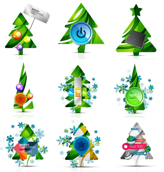 Conjunto de botones de internet, concepto de Navidad — Archivo Imágenes Vectoriales