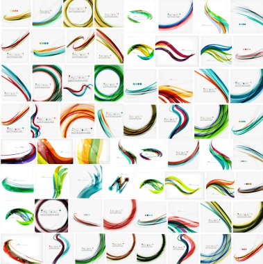 Dizi iş dalga kurumsal arka planlar, el ilanı, broşür tasarım şablonları