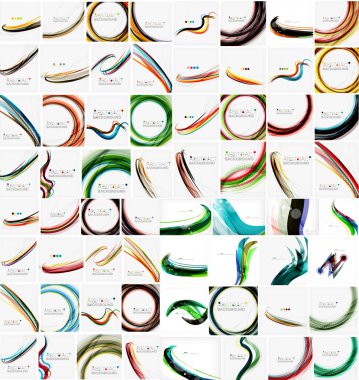 Dizi iş dalga kurumsal arka planlar, el ilanı, broşür tasarım şablonları