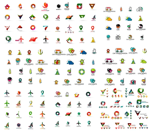 Mega set of geomeric company logos. — Διανυσματικό Αρχείο