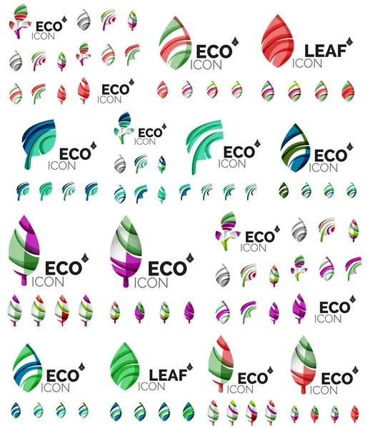 Leaves compositions, plants — Stock Vector