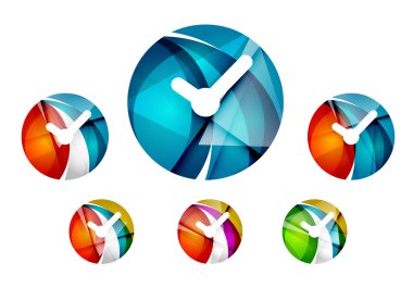 Set of abstract watch icon