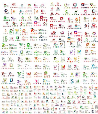Mega set of geomeric company logos.