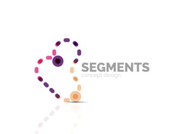 Vektör anahat en az soyut geometrik logosu