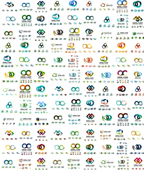 Logos d'entreprise en boucle — Image vectorielle