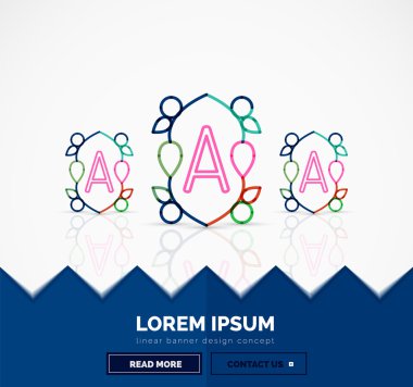 Doğrusal hipster çiçek simgesi