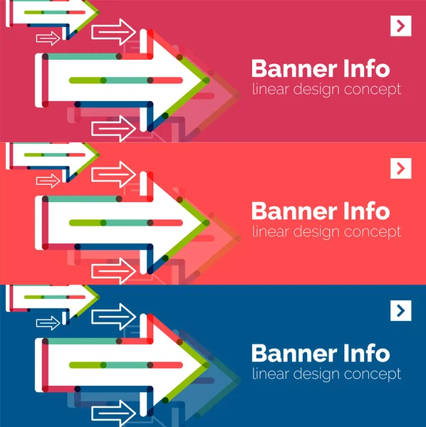 Abstract banner template with arrows — Stock Vector