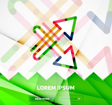 Oklarla soyut afiş şablon