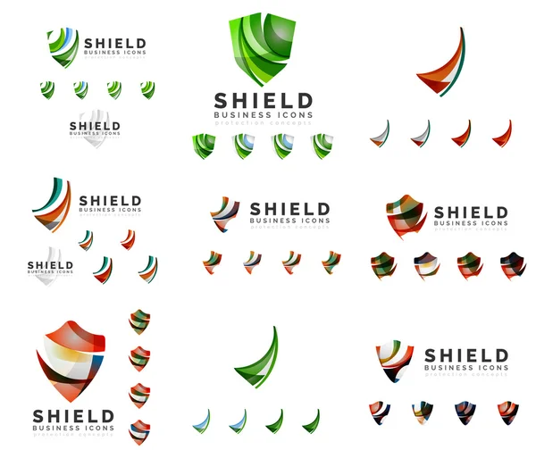 Set of company logotype branding designs — Stock Vector