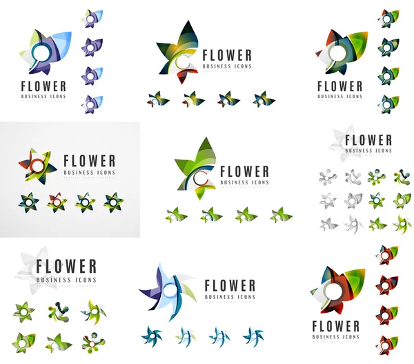 Set of company logotype branding designs — Stock Vector