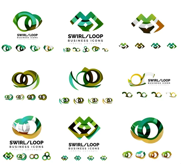 Set van bedrijf logo huisstijl ontwerpen — Stockvector