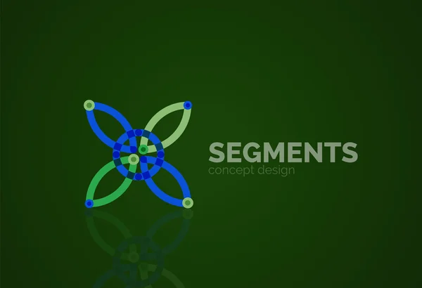 Delinear el logotipo geométrico abstracto mínimo —  Fotos de Stock