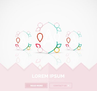 geometrik doğrusal hipster çiçek simgesi