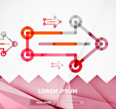 Oklarla soyut afiş şablon