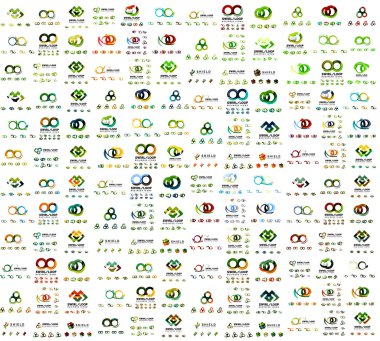 Mega set of infinity and loop business logos clipart