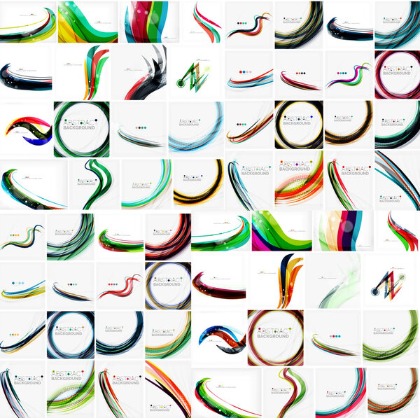 Mega collection of wave abstract backgrounds