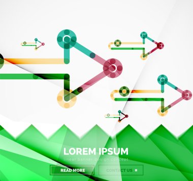 oklarla afiş şablon