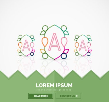 geometrik doğrusal hipster çiçek simgesi