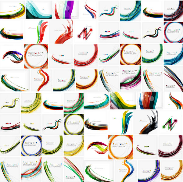 Mega collection of wave abstract backgrounds