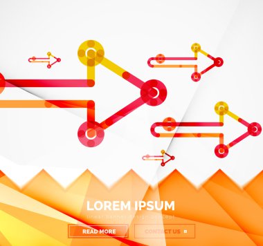 Oklarla soyut afiş şablon