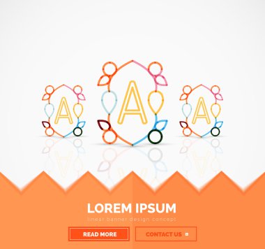 Doğrusal hipster çiçek simgesi