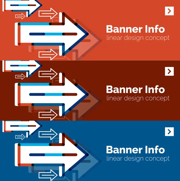 Abstract banner template with arrows — Stock Vector