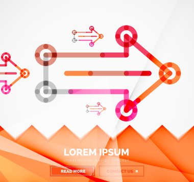 Oklarla soyut afiş şablon