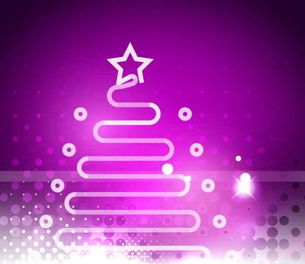 Fondo abstracto púrpura navideño, copos de nieve de invierno, plantilla de diseño de Navidad y Año Nuevo — Vector de stock