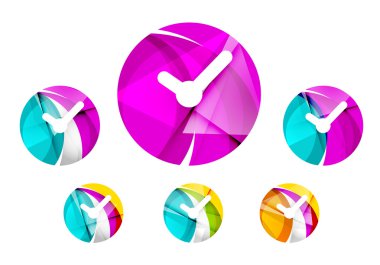 Set of abstract watch icon