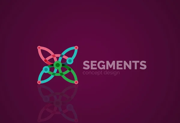 Delinear el logotipo geométrico abstracto mínimo — Archivo Imágenes Vectoriales