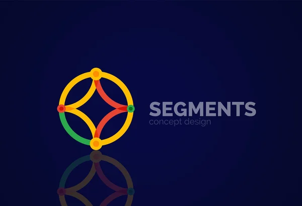Contour minimal abstrait logo géométrique — Image vectorielle