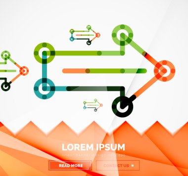 Oklarla soyut afiş şablon,