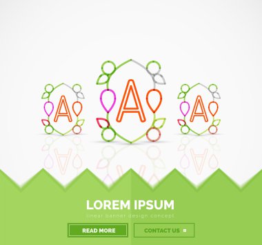 geometrik doğrusal hipster çiçek simgesi