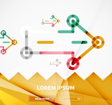 Oklarla soyut afiş şablon