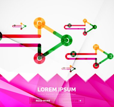 Oklarla soyut afiş şablon