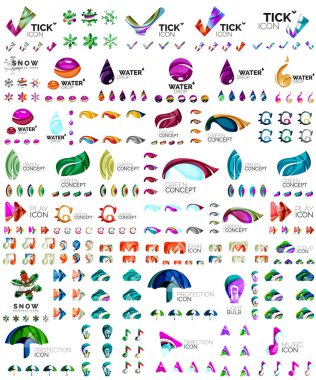 soyut geometrik iş Icon set