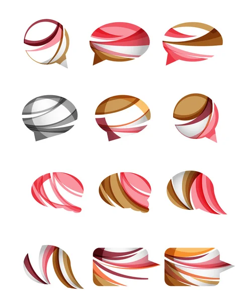 Set van abstracte tekstballon — Stockvector